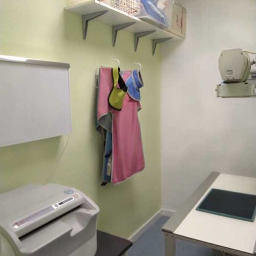 Sala de rayos x consulta veterinaria en Madrid